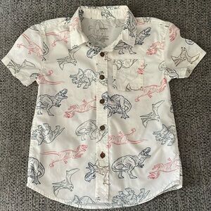 Sonoma Dinosaur Button Down Top Size 5